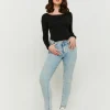 ג'ינס סקיני Push up בגזרת Mid Waist - Tally-Weijl